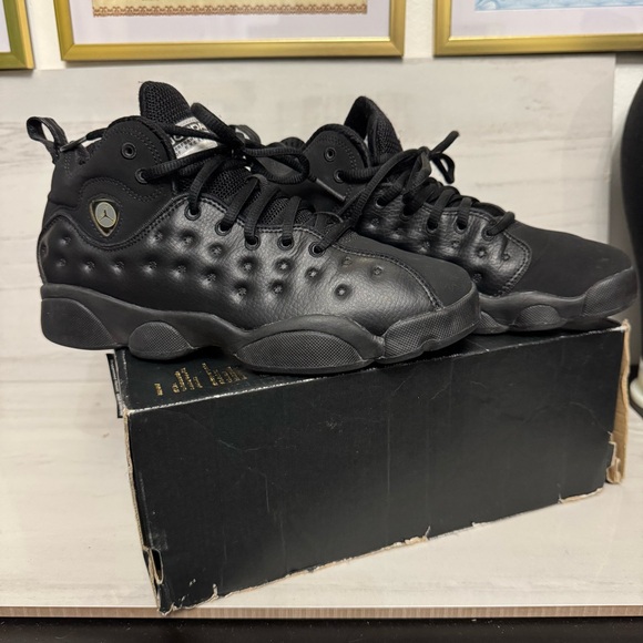 Jordan Other - Jordan Black Athletic Shoes with Quilted Leather